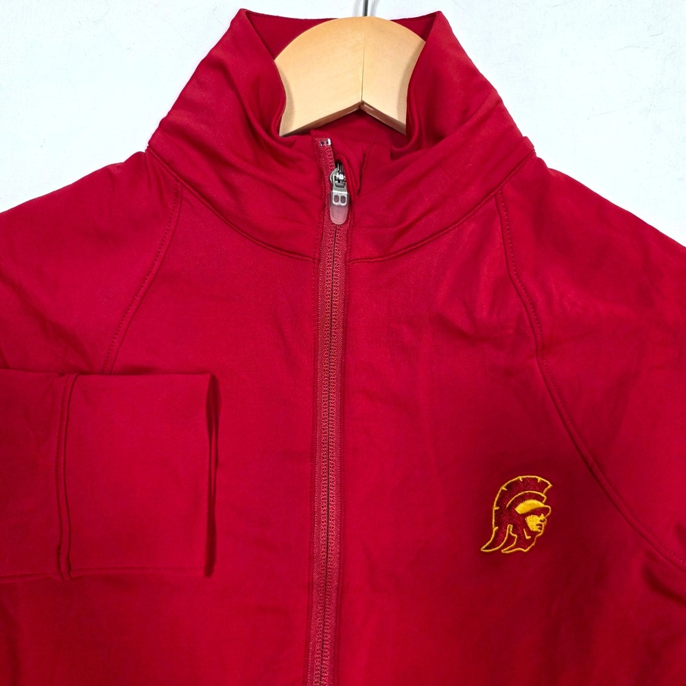 Peter Millar Track Jacket Womens XS Red USC Trojans UPF 50 Full Zip Performance